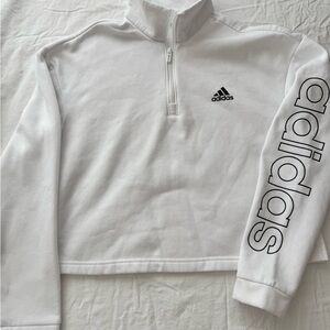 Adidas Quarter Zip Crop Sweatshirt
